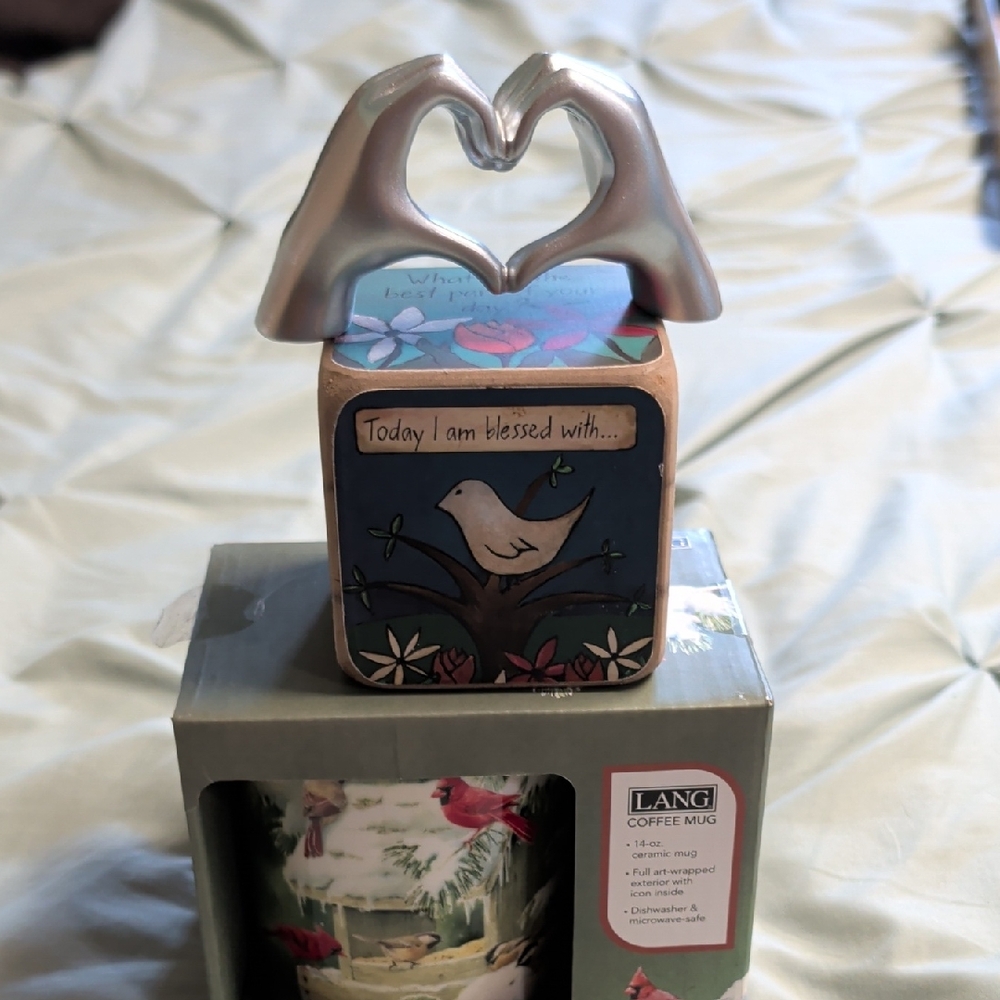 Love Cube, Cardinal New Bird Mug, Heart Decor Gifts
